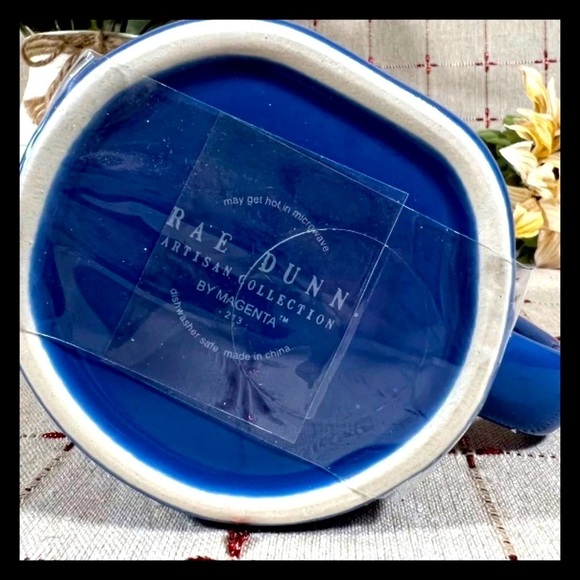 Rae Dunn LOVE IS BLIND Blue Ceramic Mug With Rainbow Figural Topper Pride 2021 - Picture 8 of 9